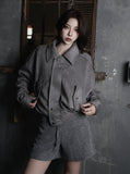 Silver Suede Jumper