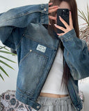 Le So Carpenter Patch Denim Jacket