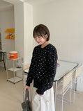 Bending Dot Round Cardigan