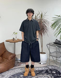 May Pigment Stripe Collar Tee