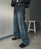 Ocean Wash Side Cut Denim Pants