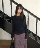 Pirun Tencel Layered Button Long Sleeve T-shirt