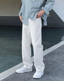 Ritz Cream Wide Denim Pants