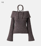 Soft scarf off-shoulder