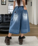 Wade Patch Banding Bermuda Denim Pants