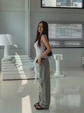 See-through drop frill sleeveless