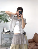 Monita Check Crop Shirt