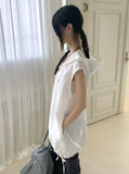 Kiron Half Zip Up Nylon Balloon String Sleeveless One Piece