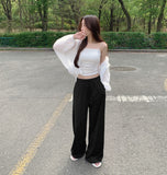 Cooling Banding Span Straight Pants