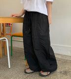 [unisex] Oako banding nylon string balloon wide pants