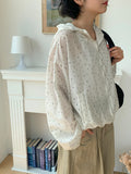 Olben Summer Flower Hood Wind Jumper