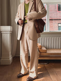 Comfort two-tuck wide slacks