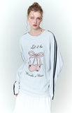 Ribbon Cherry Track Raglan Long Sleeve
