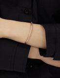Essence Silver Moissanite Full Pave Slim Bangle