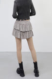 Karun Velvet Frill Skirt