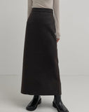 Wear Wool High Waist Long Skirt
