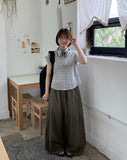 Mocku Banding Nylon Cargo Wide Pants