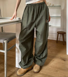 Star Patch Parachute Nylon Pants