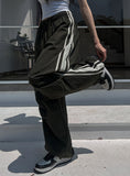 Berry Parachute Track Banding Pants