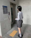 Nico Nylon Shirring Mini Skirt