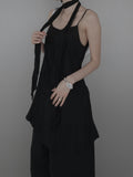 Riru Wrinkle Scarf Sleeveless One Piece
