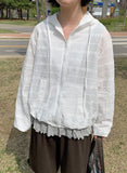 Cocktab Summer Frill Hood Zip-Up Jumper