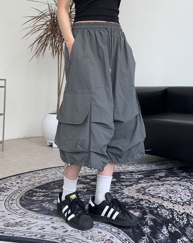 【SATIIIZ】Ennyu Nylon Cargo Bermuda Pants SATIIIZ】Ennyu Nylon Cargo Bermuda Pants (SATiiiZ/パンツ