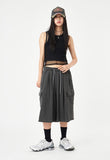 Double mesh layered sleeveless top