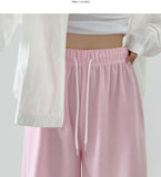 Color Banding Long Wide Training Pants