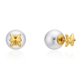 Aceh Silver (Y) Pearl Ball Earrings