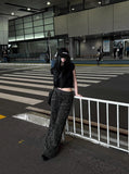 Camo Long Slim Flare Pants