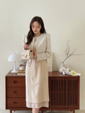 Monet H-Line Chiffon Color Matching One Piece