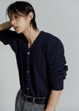 Cable knit cardigan