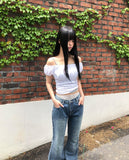 Epon Off-shoulder Short-sleeve T-shirt
