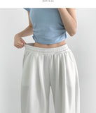 Side Pin Tuck Volume Up Balloon Wide Banding Pants