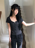 Mucon Eyelet Short Sleeve T-shirt