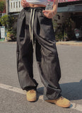 Floy One-Tuck Raw Wide Pants