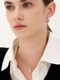 Etreve Silver Note Wave Necklace
