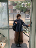 Calted Cotton Embroidered Balloon Wide Pants