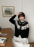 Hakiro Round Nordic Knit Cardigan