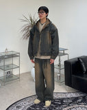Decan Over Washing Denim Hooded Jacket