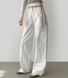 Rivet Fatigue Pocket Point Wide Cotton Pants