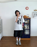 [unisex] Formt Cat Print Over Short Sleeve Tee