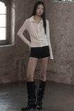 [mnem] Cowl Bustier Shirt Set