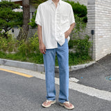 Lett Linen Overfit Short Sleeve Shirt