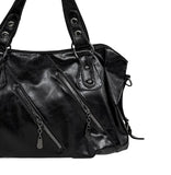 Cardi Stud Double Zipper Shoulder Bag