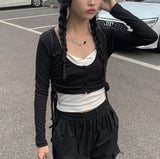 Linda Color Layered Sleeveless T-shirt Set