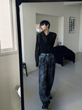 Mud Washing Denim Pants
