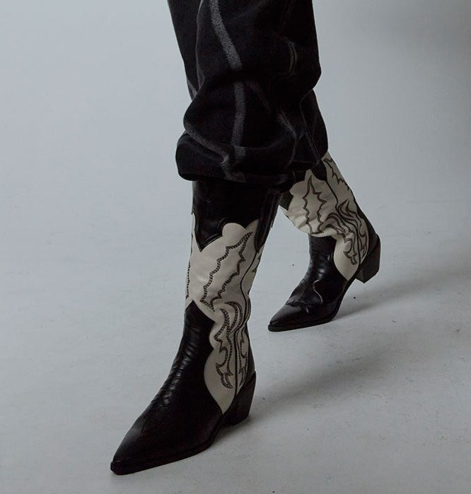EMBROIDERY WESTERN BOOTS ウエスタンブーツ-