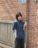 Indas Vintage Denim Short Sleeve Shirt